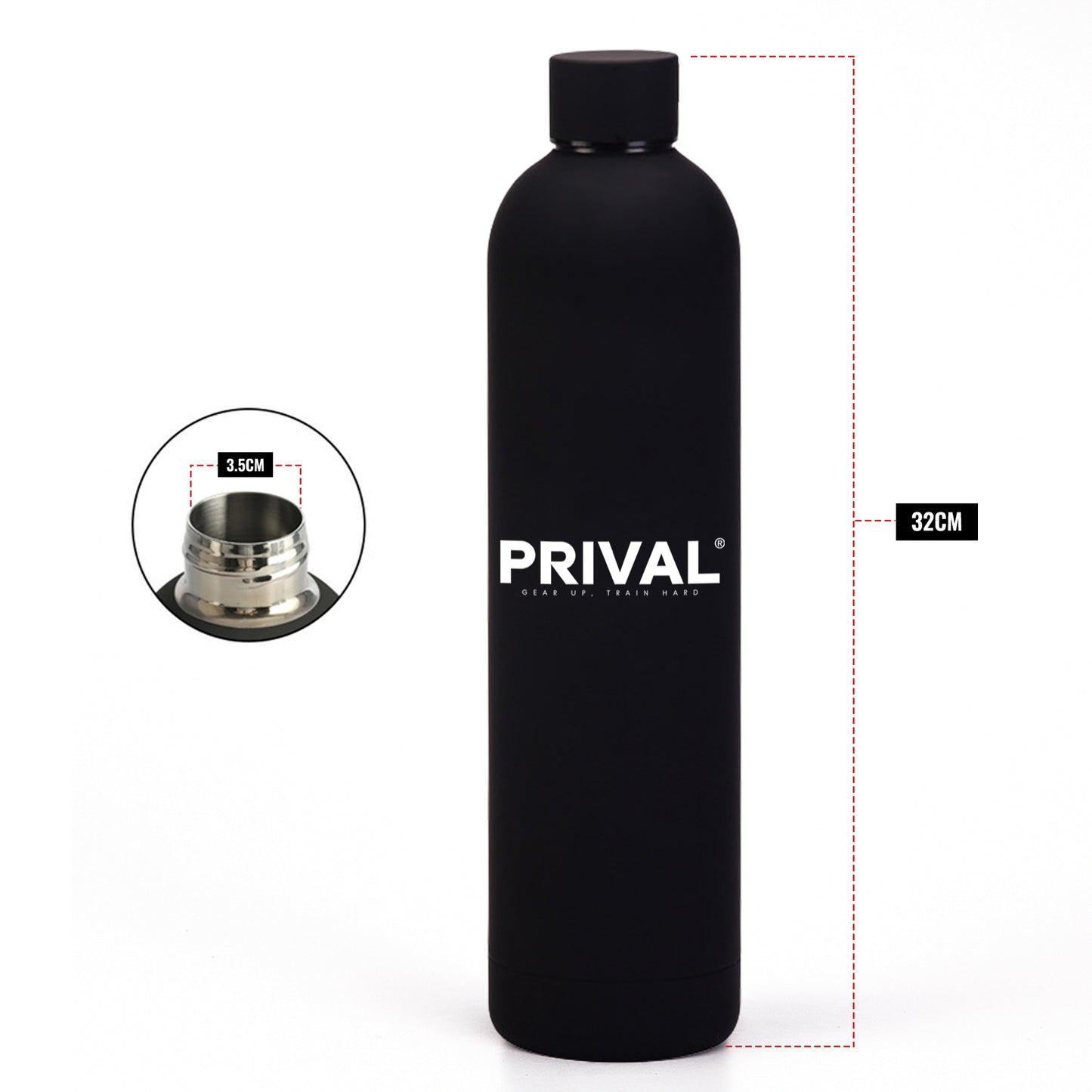 Prival Stainless Steel Drinking Bottle – Leakproof Insulated Hydration for Athletes