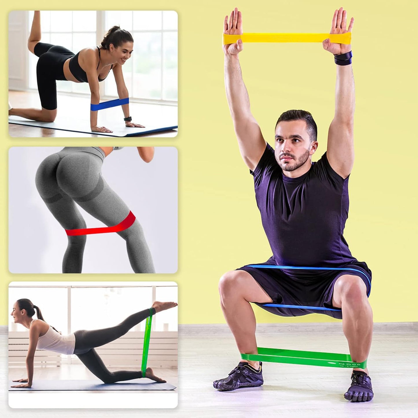 Prival Resistance Power Bands Set – 5 Strength Levels for Full-Body Workouts, Rehab & Mobility Training