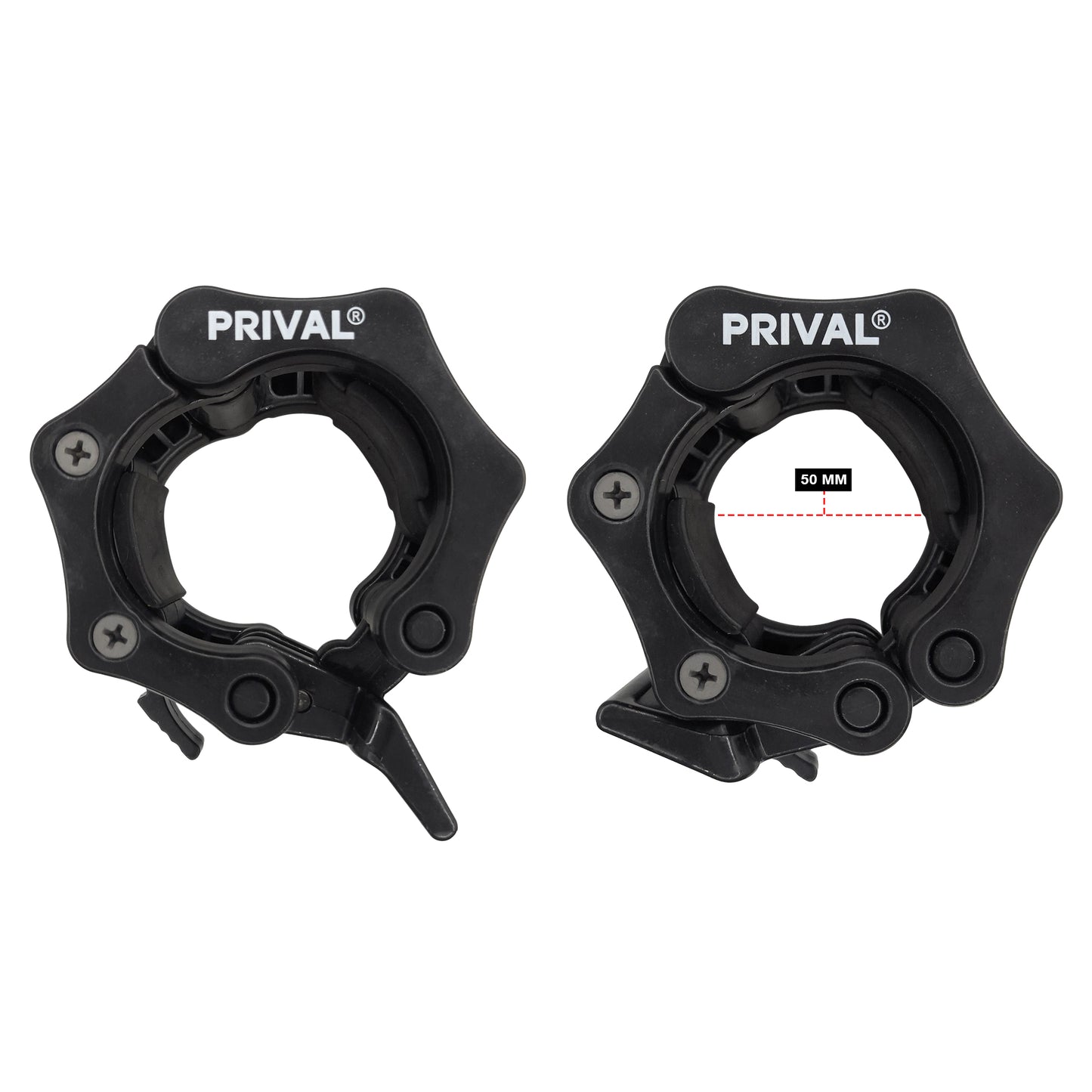 Prival Barbell Clamps – Quick-Lock Collars for Secure & Stable Weightlifting