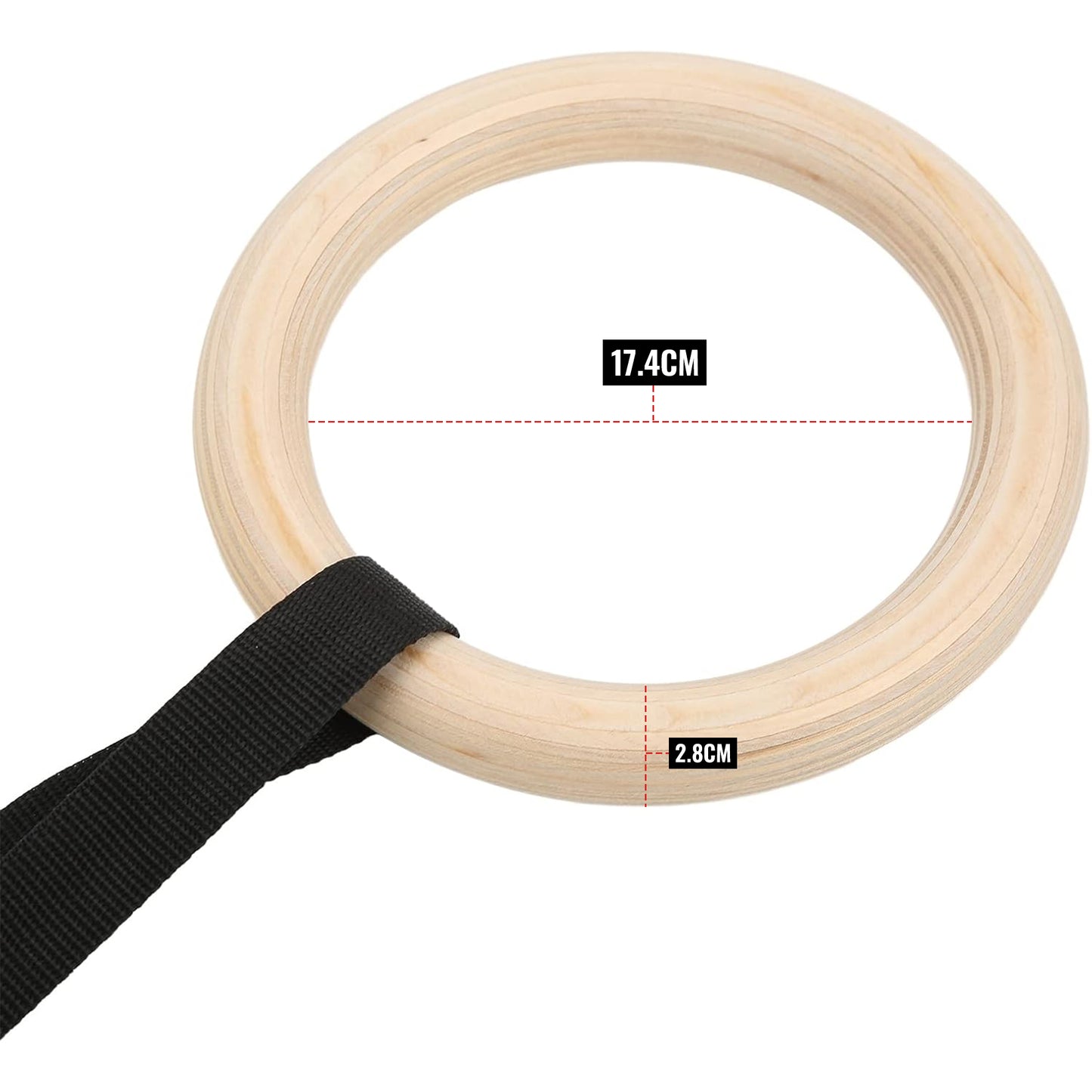 Prival Wooden Gymnastic Rings – Premium Wood Rings with Straps for Calisthenics, CrossFit & Strength Training