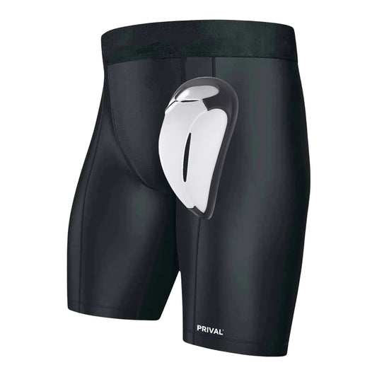 Prival Compressie Shorts met Bio-Flex Cup – Beschermende sportshorts voor MMA en contactsporten