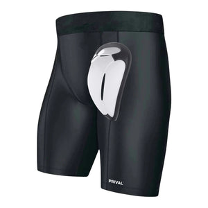 Prival Compressie Shorts met Bio-Flex Cup – Beschermende sportshorts voor MMA en contactsporten