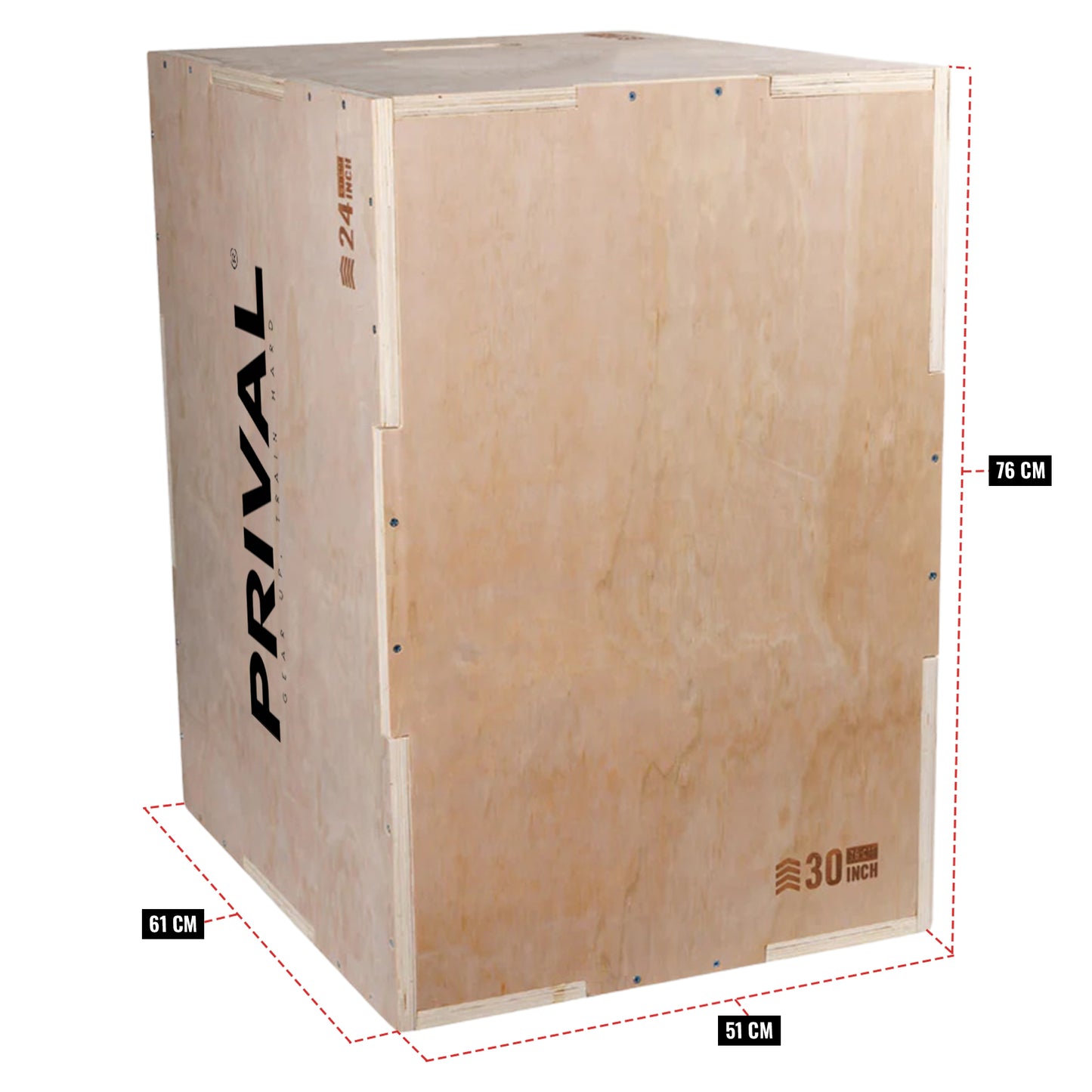 Prival Plyo Box – 3-in-1 Wooden Jump Box for Explosive Training & HIIT Workouts