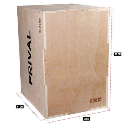 Prival Plyo Box – 3-in-1 Wooden Jump Box for Explosive Training & HIIT Workouts